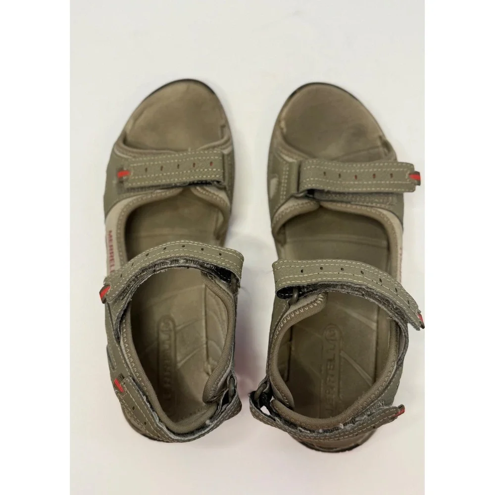 Merrell Kahuna Mens 7 Hiking Sandals Khaki Green Red MX252955 Sport Walking